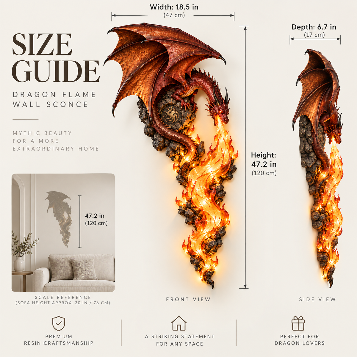 🔥Last Day 49% OFF -🐉 Dragonfire Guardian™ Wall Sconce – A Legendary Flame Awakens On Your Wall