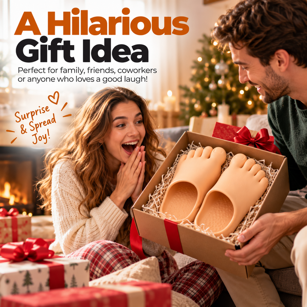 ToeTastic™ – Funny Realistic Foot Slippers