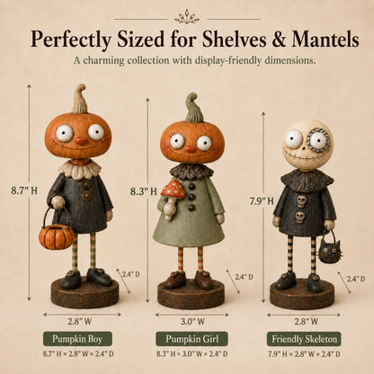 🎃Primitive Pumpkin Friends –  🧡Vintage Halloween Collectible Figurines
