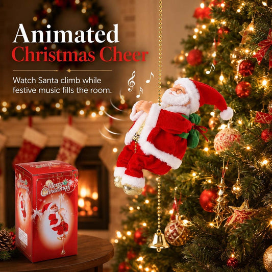 🎅🎄2026 BEST GIFT TO FAMILY Electric Climbing Santa Claus Musical Toys✨🏡