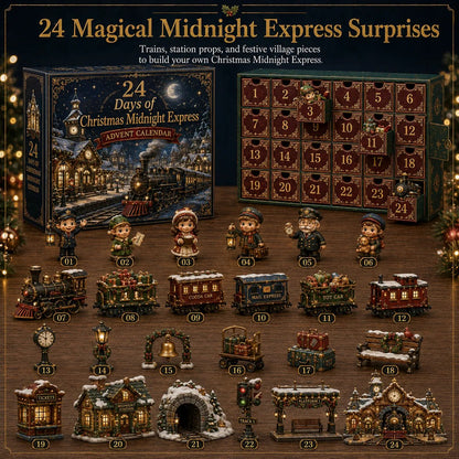 ⏳ Last Day 49% OFF – 🎄 24 Days Of Christmas Village Friends Advent Calendar | 24 Unique 2D Flat Printed Characters, Shops & Holiday Designs for a Complete Festive Village ✨