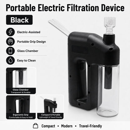 ⚡ LAST DAY 49% OFF – Portable Handheld Electric Filtration Device | Compact Glass Chamber Design with Electric-Assisted Operation & 6 Color Options ✨