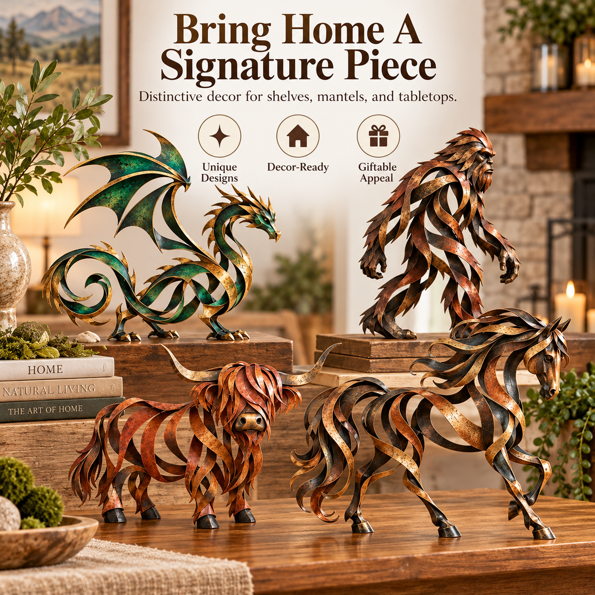 🔥Last Day 49% OFF 🐮Ribbon Sculpture Decor