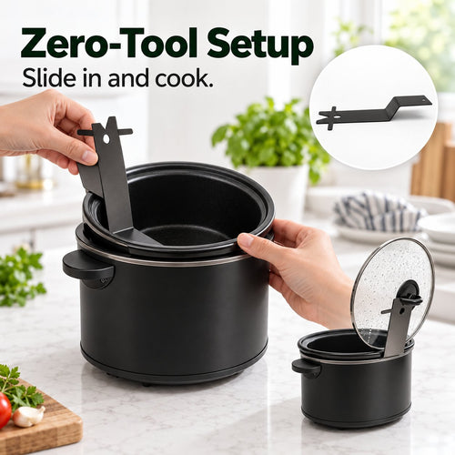 🔥HOT SALE 50% OFF - 🍳Multifunctional Anti-Slip Cooker Lid Stand - Space-Saving Kitchen Counter Organizer
