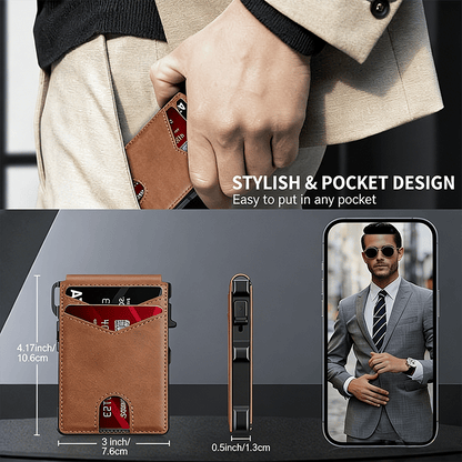 🔥Slim Pop-Up RFID Wallet for Men –  🤎Practical, sleek, and impossible to outgrow