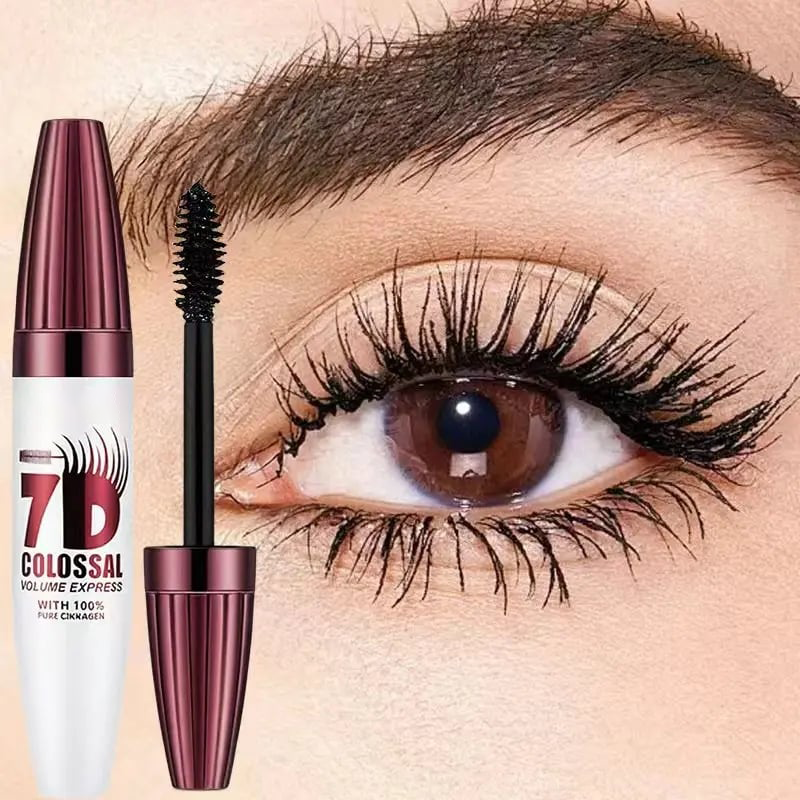 7D Waterproof Mascara - 24H Long Lasting Volume & Curl, Smudge-Proof Lift for Natural False Lash Look