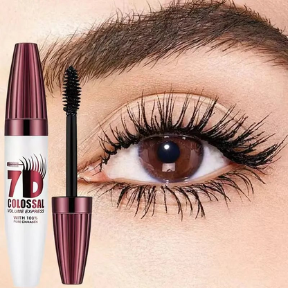 7D Waterproof Mascara - 24H Long Lasting Volume & Curl, Smudge-Proof Lift for Natural False Lash Look