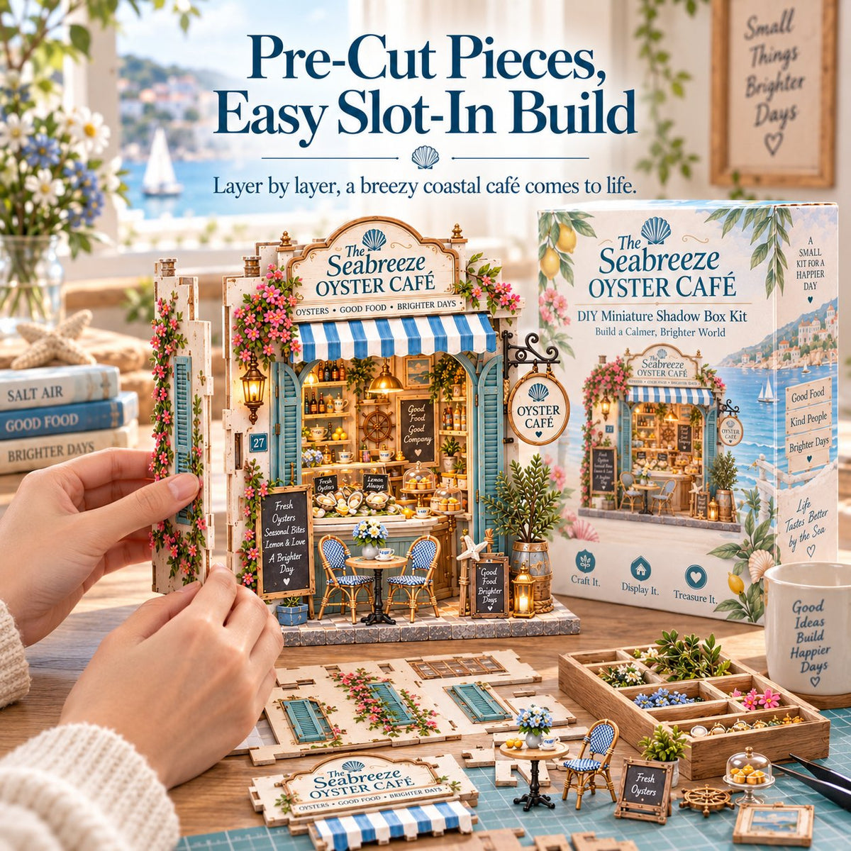 🔥49%OFF🌊🦪 The Seabreeze Oyster Café™-DIY 3D Miniature Coastal Café Kit