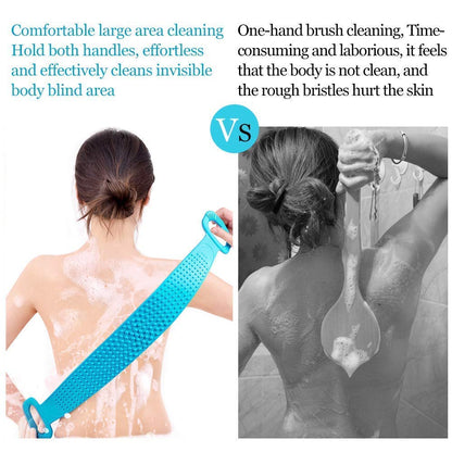 🖐Long double-sided silicone bath scrubber