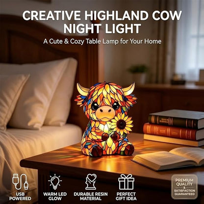 🐂Creative Highland Cow LED Night Light🌻