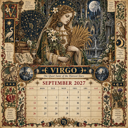 ⏳ Last Day 49% OFF – 🔮 2027 Zodiac Grimoire Desk Calendar | 12 Medieval-Inspired Zodiac Artworks for Astrology & Gothic Art Lovers ✨