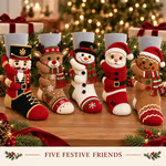 🎄 3D Hugging Christmas Character Socks – Cozy Knit Holiday Gift Socks