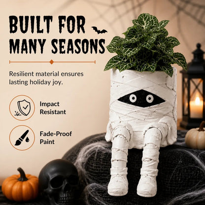 💯 49% OFF – 🎃 Halloween Hanging Leg Planter | Hand-Painted Resin Character Pot for Succulents, Shelves, Desks, Porches & Spooky Seasonal Displays 🪴