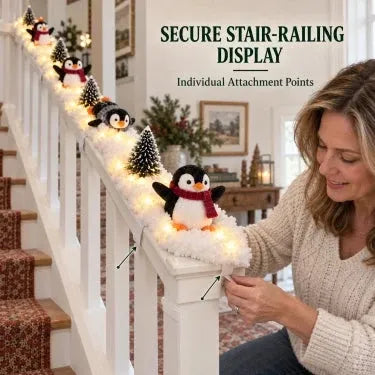 49% OFF 🐧 Penguin Christmas Stair Snow Decor | A Cozy Penguin Christmas Story ✨