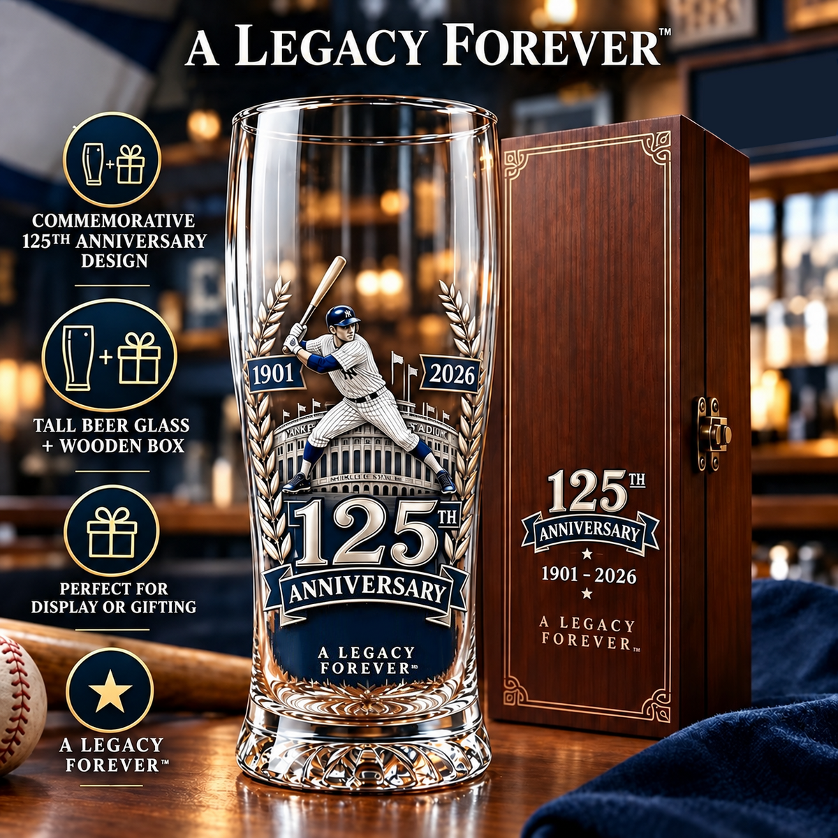 Let’s Go Tribe! 125th Anniversary Commemorative Pint Glass