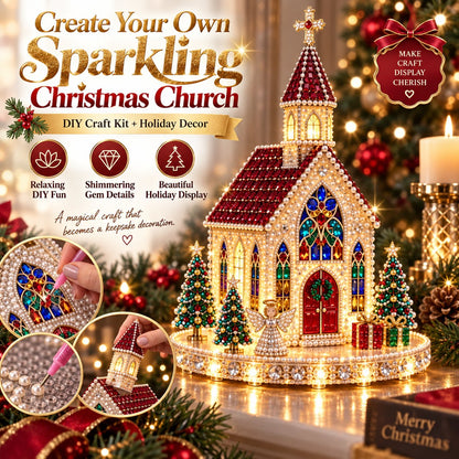 💯🔥Sparkling Christmas Church DIY Gem Art Kit