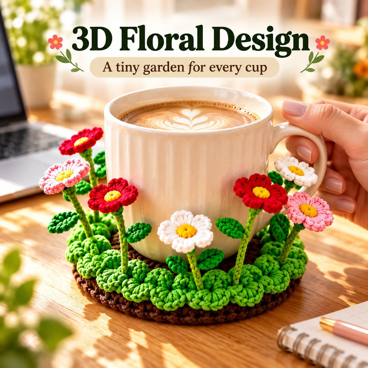 🌸Handmade Crochet Floral Coaster | Everlasting Table Art 🌸