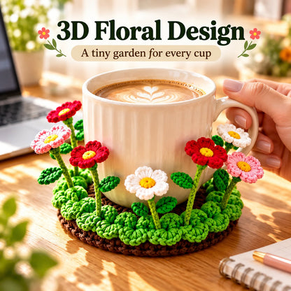 🌸Handmade Crochet Floral Coaster | Everlasting Table Art 🌸