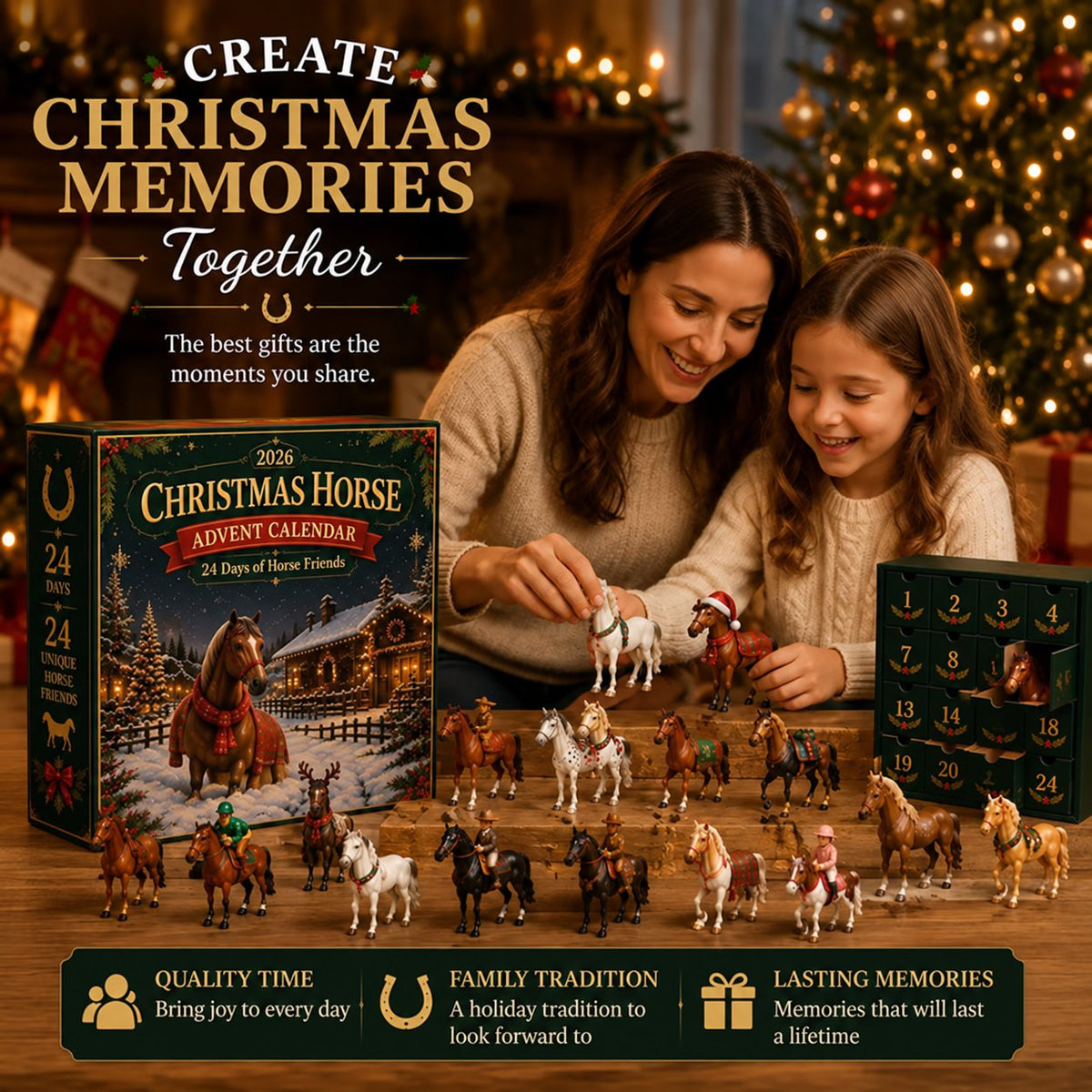 🐴 Christmas Horse Advent Calendar--24 Days of Horse Friends & Holiday Memories 🎄