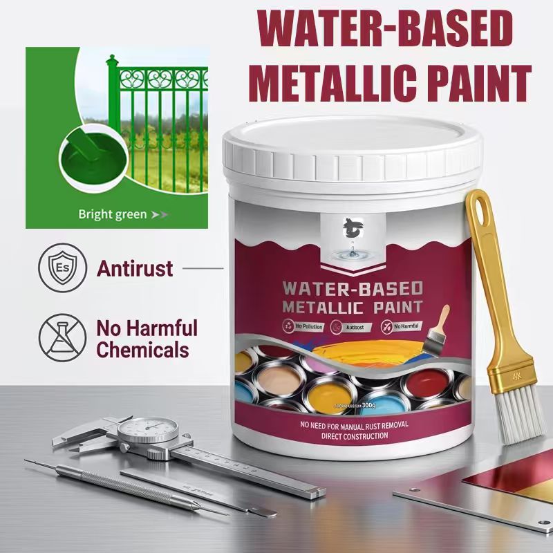 🔥⏳Time-Limited Special⏰Rust Converter Metallic Paint – One coat stops rust, no sanding, no fumes.  🔨🛡️