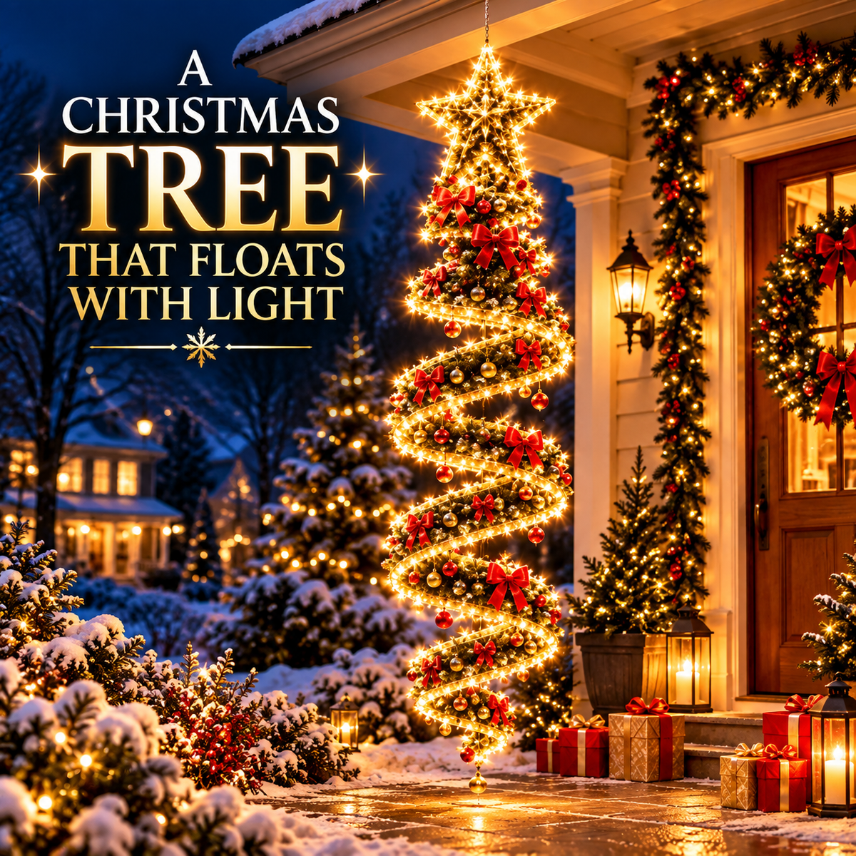 ⏰ LAST DAY 50% OFF 🎀 Giant Lighted Christmas Bow – Wrap Your Home in Holiday Magic ✨🎄