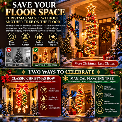 ⏰ LAST DAY 50% OFF 🎀 Giant Lighted Christmas Bow – Wrap Your Home in Holiday Magic ✨🎄