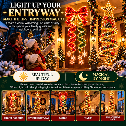 ⏰ LAST DAY 50% OFF 🎀 Giant Lighted Christmas Bow – Wrap Your Home in Holiday Magic ✨🎄