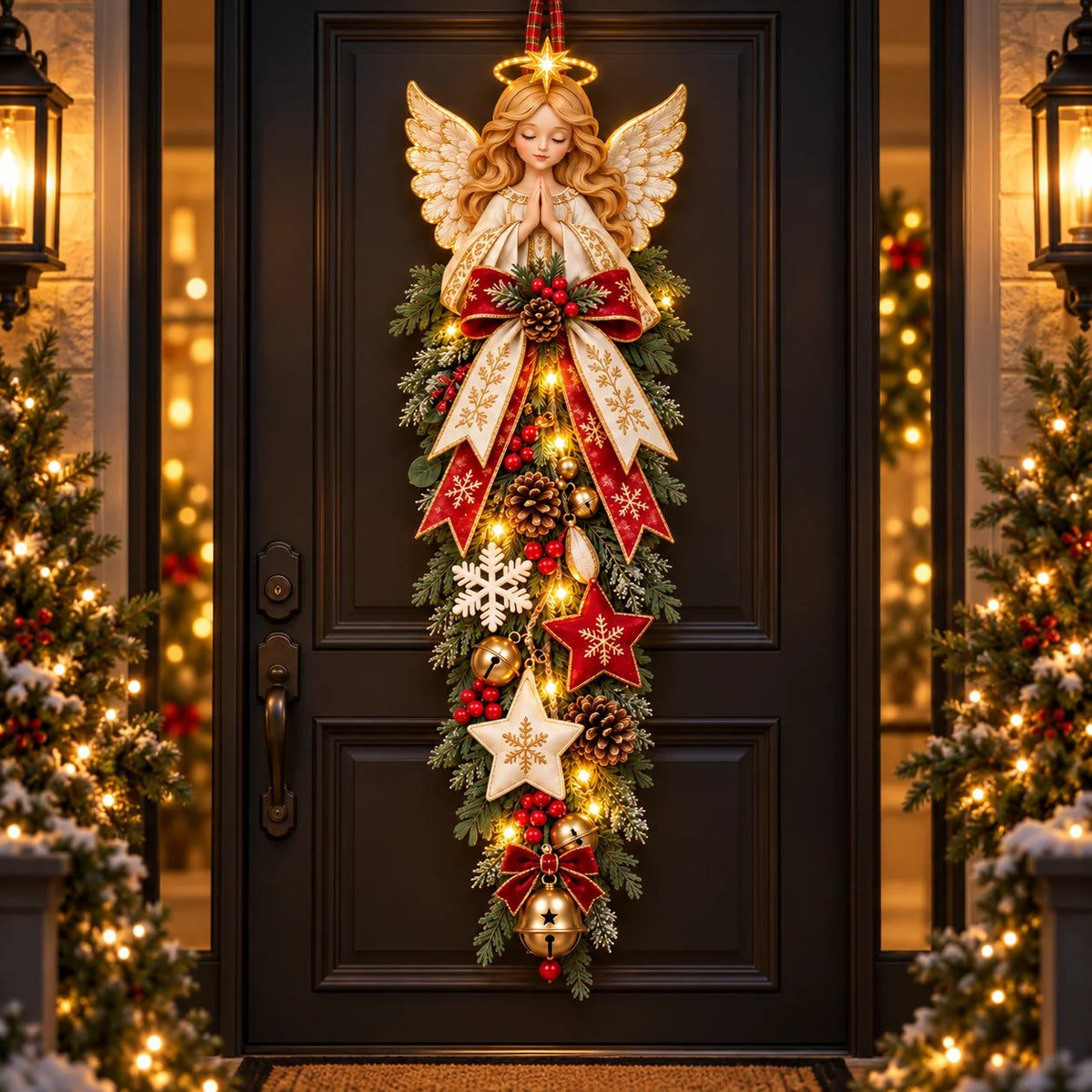 👼 Light-up Angel Christmas Door Decoration Gift – A Christmas blessing from heaven