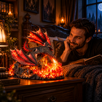 🔥Last Day 49% OFF -🐉 Dragon Realm Guardian™ – Epic Fantasy Dragon Fire Lamp