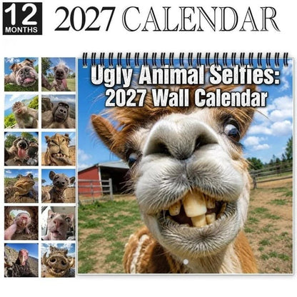 ⏰Limited Stock 49% OFF -📸 Ugly Animal Selfies™ 2027 Wall Calendar – 12 Months of Terrible Angles & Perfect Timing