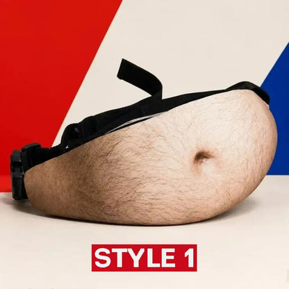 Funny Dad Bod Fanny Pack – Hilarious 3D Gag Gift Waist Bag