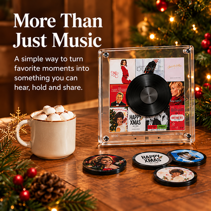 🎵 NFC Vinyl Music Player – Personalized Christmas Song Disc Gift