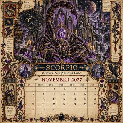 ⏳ Last Day 49% OFF – 🔮 2027 Zodiac Grimoire Desk Calendar | 12 Medieval-Inspired Zodiac Artworks for Astrology & Gothic Art Lovers ✨