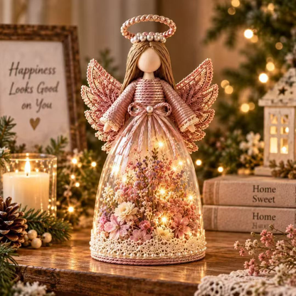 🌸 Lighted Floral Angel Figurine – Warm LED Guardian Angel Decor & Meaningful Gift