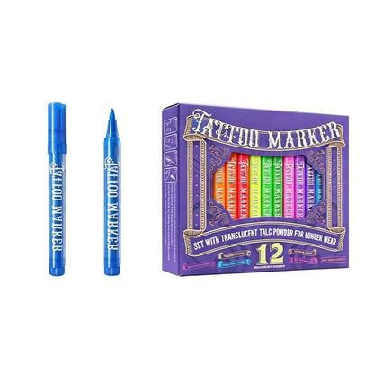 ✨ Glow Party Tattoo Pens – Neon Temporary Tattoo Markers for Parties, Festivals & Night Events 🎨🌈