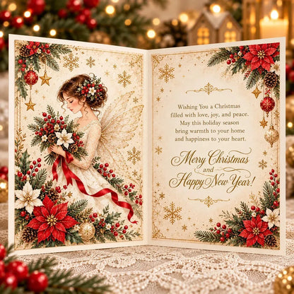⏳ Last Day 49% OFF – 👼 3D Christmas Angel Pop-Up Greeting Card | Meaningful Holiday Keepsake with Envelope & Space for Your Personal Message 🎄