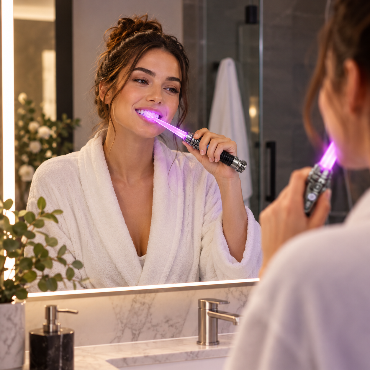 LED Glow Handle Toothbrush for Teens & Adults
