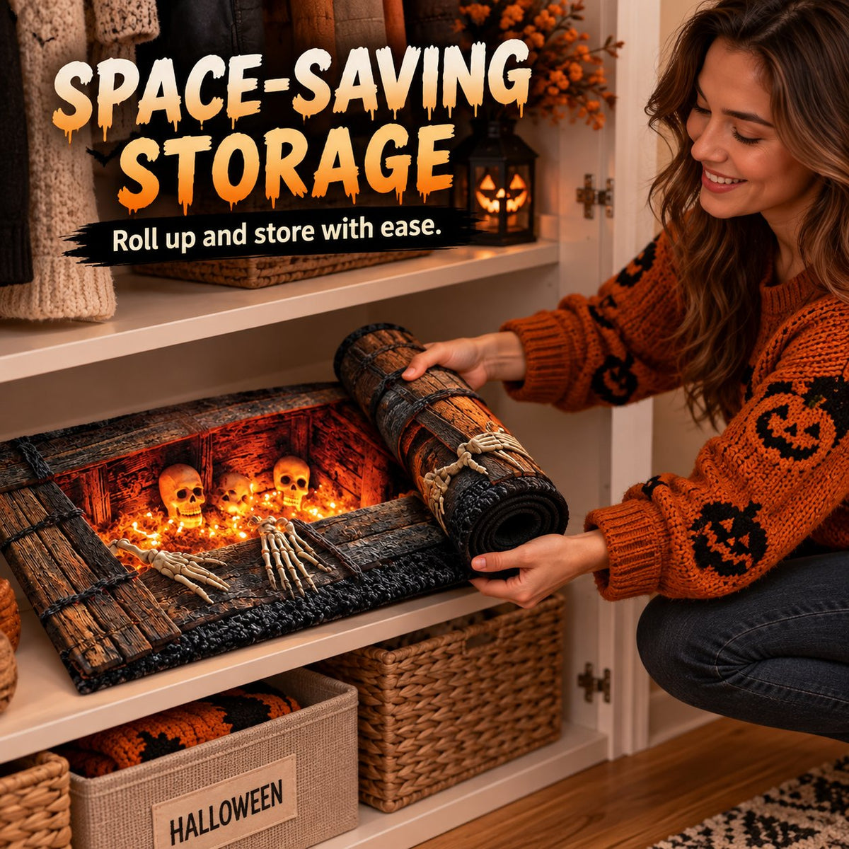 🚪 Step Into the Void: Halloween 3D Illusion Mat