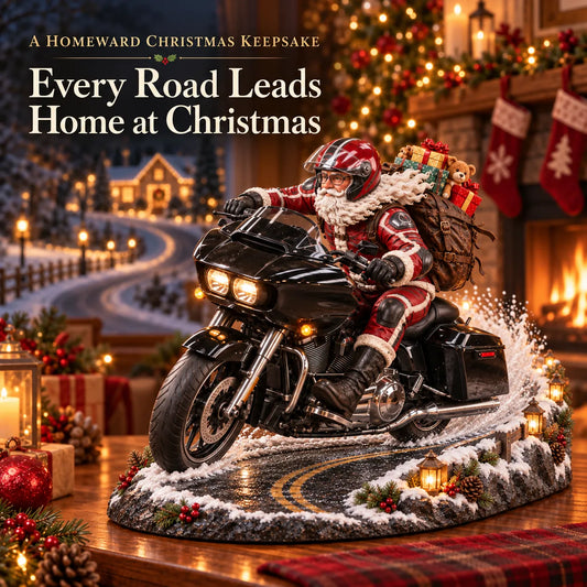 🏍️🎅 Santa’s Ride Home™ | Motorcycle Santa Christmas Figurine