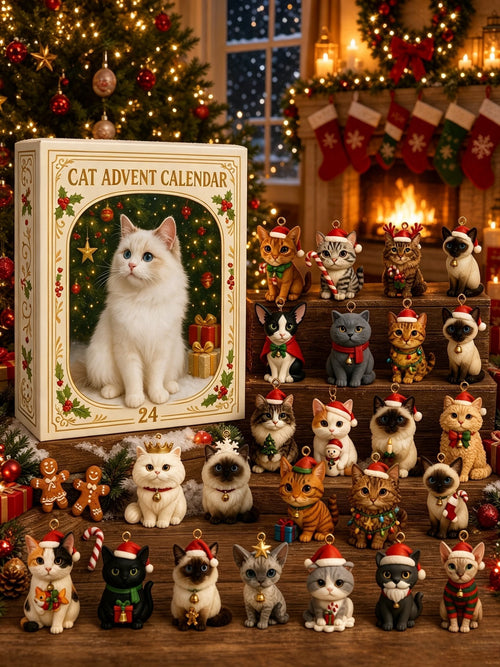 🐱🎄 24 Days of Christmas Cats Advent Calendar – 24 Collectible Festive Cat Surprises