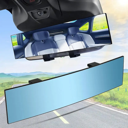 🚘 Wide Angle Rear View Mirror – 12' Anti-Glare Panoramic Clip-On Car Mirror