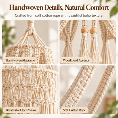 🔥 50% OFF Boho Macrame Cat Hammock 🐱 Cozy Hanging Bed for Cats