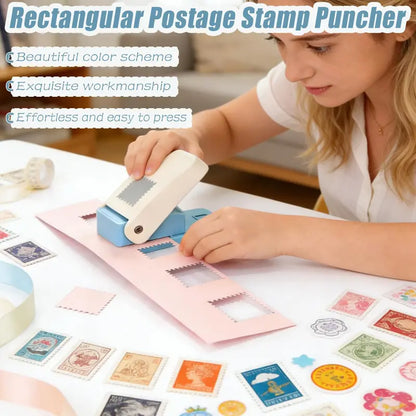 ✨Postage Stamp Paper Punch – Create Perfect Vintage-Style Edges for Scrapbooks, Cards & DIY Crafts