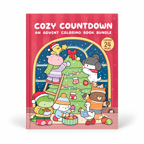 🎄LAST DAY 50% OFF - 🎁🎨 24-Day Christmas Countdown Mystery Box mini Coloring Book Set