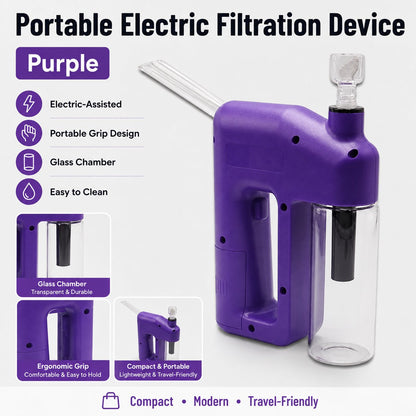 ⚡ LAST DAY 49% OFF – Portable Handheld Electric Filtration Device | Compact Glass Chamber Design with Electric-Assisted Operation & 6 Color Options ✨