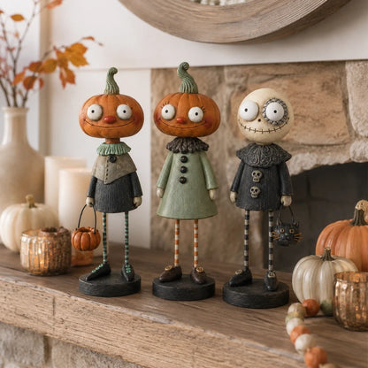 🎃Primitive Pumpkin Friends –  🧡Vintage Halloween Collectible Figurines