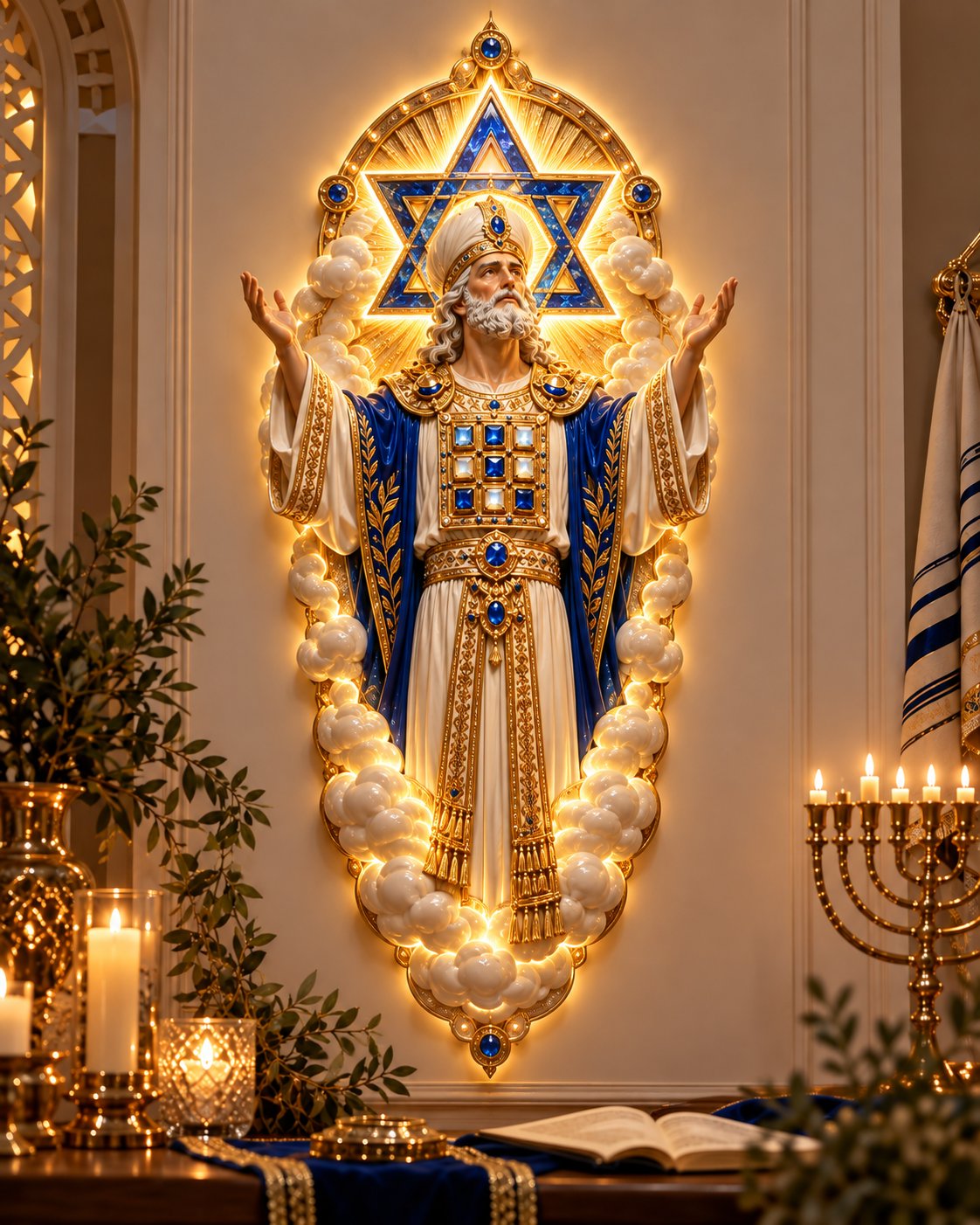 🔥45% OFF🔥Jewish Heritage Illuminated Wall Art – High Priest Inspired Design