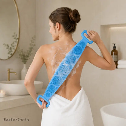 🖐Long double-sided silicone bath scrubber