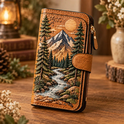 👛 Vintage Embossed Art Wallet – 10 Story-Inspired Designs