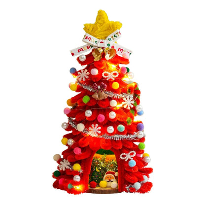 ⏰ 50% Off Sale 🎄✨DIY Pipe-Cleaner Christmas Tree House Kit with Lights